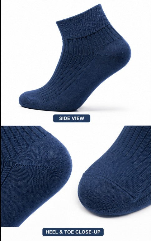 4 Pairs Men's Premium Cotton Ankle Socks | Soft, Breathable & Comfortable | Casual & Everyday Wear